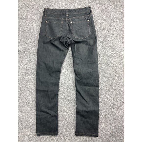 Athleta Slim Straight Jeans Women's 4 Dark Blue Drawstring Mid Rise - Picture 7 of 9